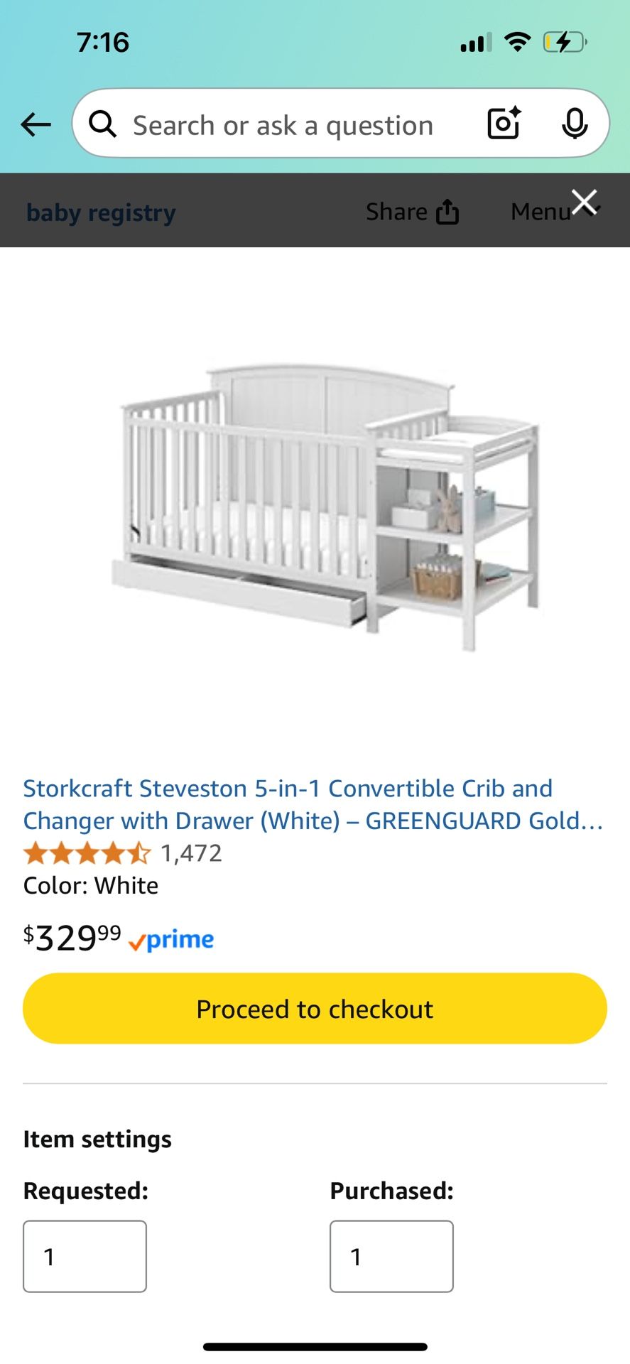 White Convertible Crib