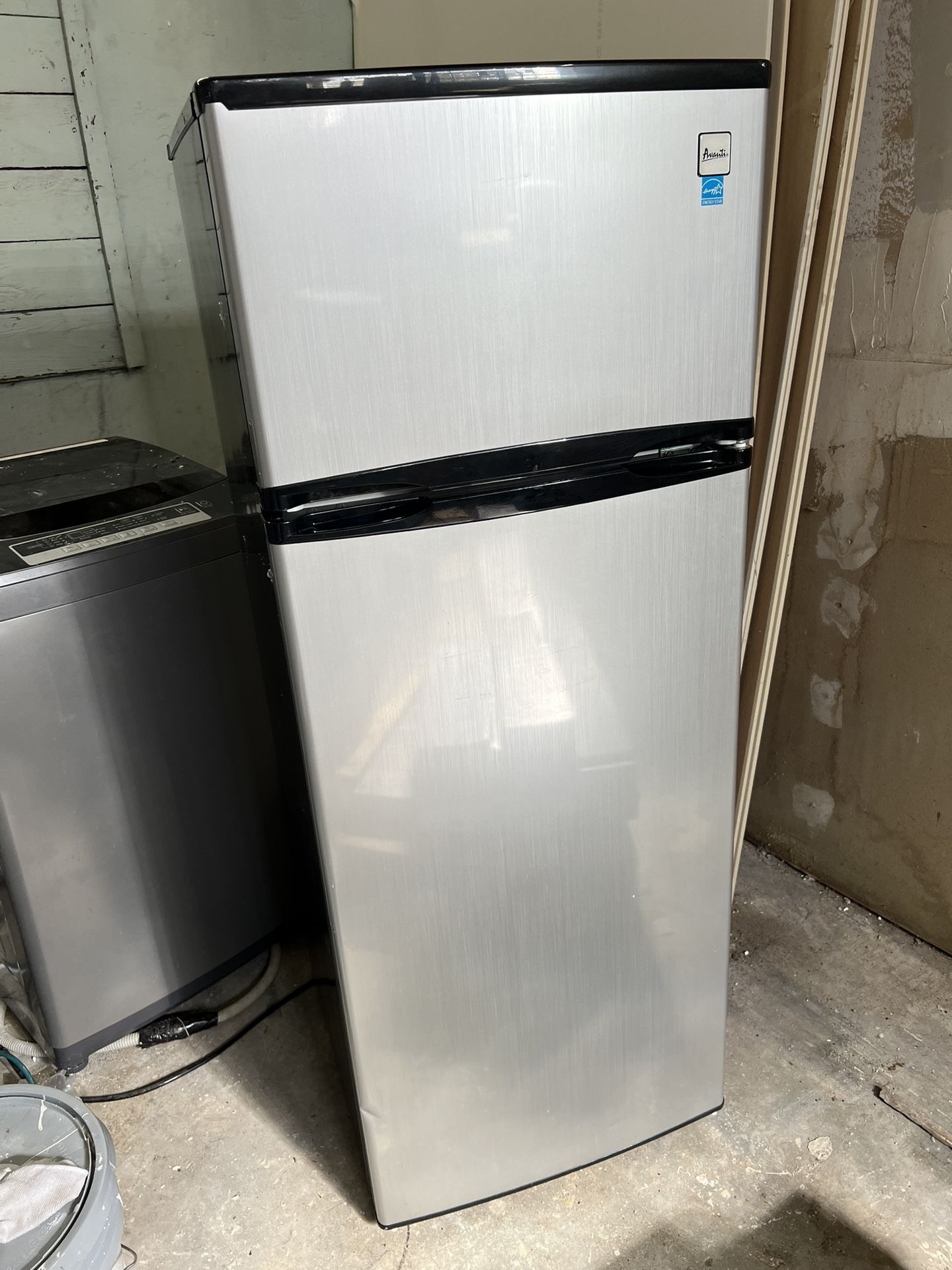 Mini Amana Stainless Steel Top-Freezer Refrigerator