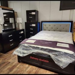NEW BEDROOM FURNITURE 4pc - AVAILABLE BED MATTRESS SECTIONAL SOFA AND FINANCIAL 