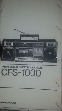 Radio cfs-1000. . . Sony