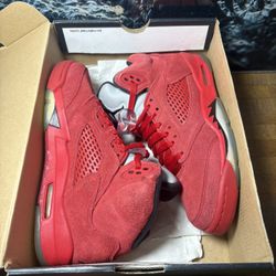 Air Jordan 5 Retro BG Red Suede 2017 