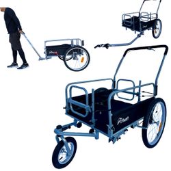 booyah cargo stroller and bike trailer - new