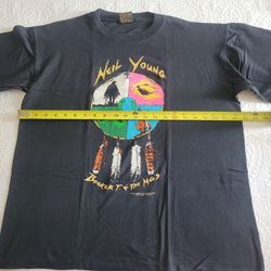 Vintage 1993 Neil Young World Tour T-Shirt XL Brockum Tag Booker T & The MG’s USA