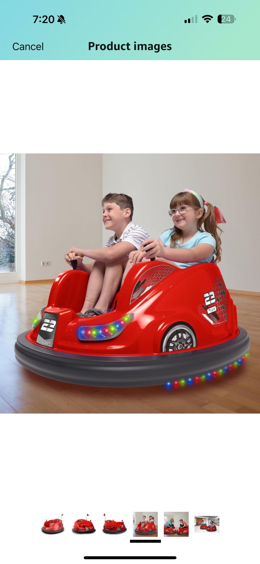 Flybar 12V Bumper Car XL Ride-On Vehicle - 360° Spins