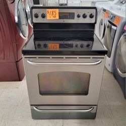GE 30" Wide Stainless Steel Electric Range, Excellent Condition Tested & Guaranteed with 90-Day Warranty 