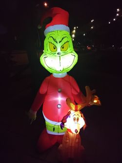 Christmas 6FT Grinch with Max Airblown Inflatable