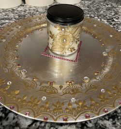 Henna/Mehndi Personalized Candles, Canvas, Plates