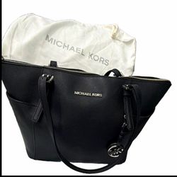 Michael Kors Black Zip-Top Tote