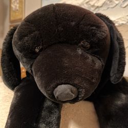 LIFE-SIZE PLUSH BROWN LAB DOG