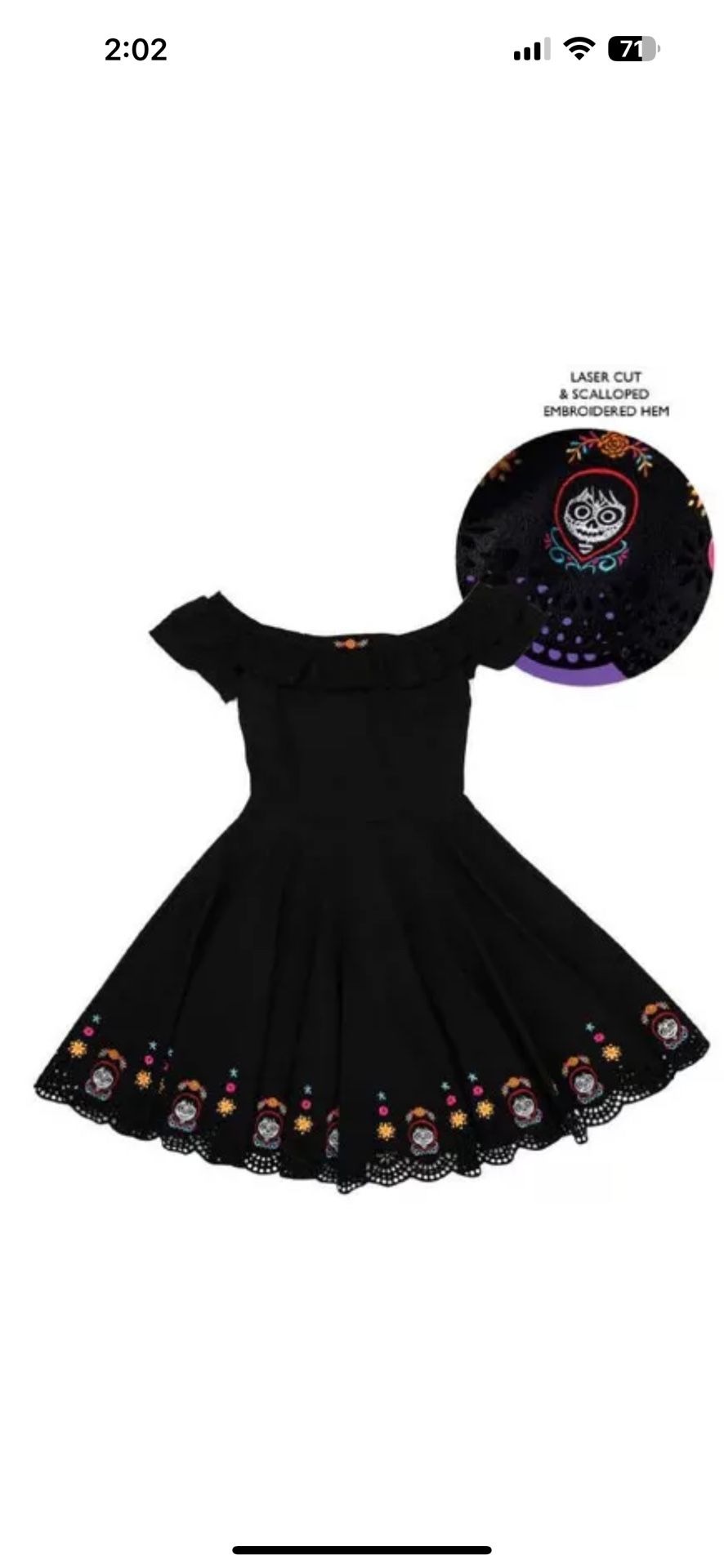 Loungefly Stitch Shoppe Coco Cut-Out Dress – Floral Off The Shoulder Mini For Women