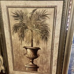 Framed Palm Tree Picture