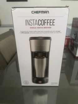 NEW Chefman InstaCoffee Single Serve Coffee Maker – K-Cup Compatible – $35