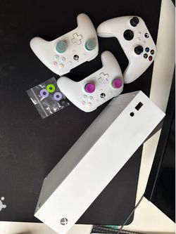 Xbox Series S with controllers