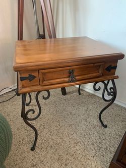 Solid wood End table $60