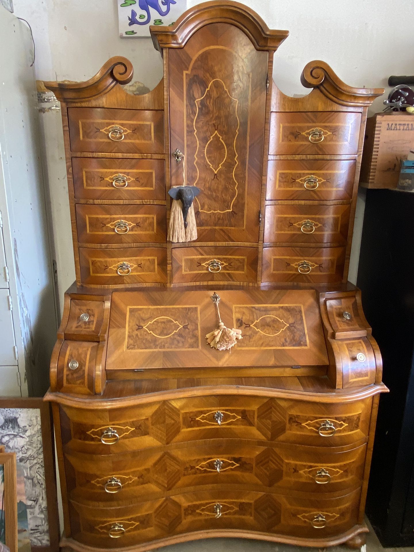 Antique Selva Maria Theresia Secretary Desk.