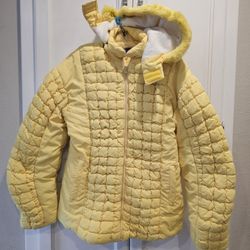 HS Collection Yellow Puffy Snow Jacket Size 14