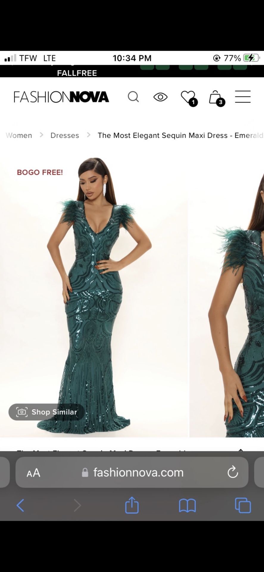 Size 0 Green Evening Gown