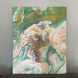 Abstract Acrylic Painting 16in X 20in Canvas