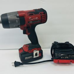 BAUER 20V Brushless Cordless, 1/2 in. High-Torque Impact Wrench Kit with 5 Ah Battery and Charger