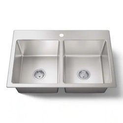 KOHLER 33 in. Double Bowl Kitchen Sink