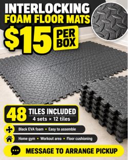 Interlocking Foam Floor Mats – 48 Tiles