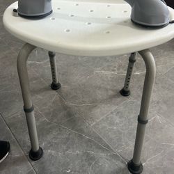 Shower bench and shower holding bar