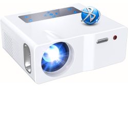 5G WiFi Bluetooth Projector, 450ANSI Native 1080P Mini Outdoor Movie Projector 4K Support,Keystone & Zoom & Foucs,450" Portable Smart LED Home T