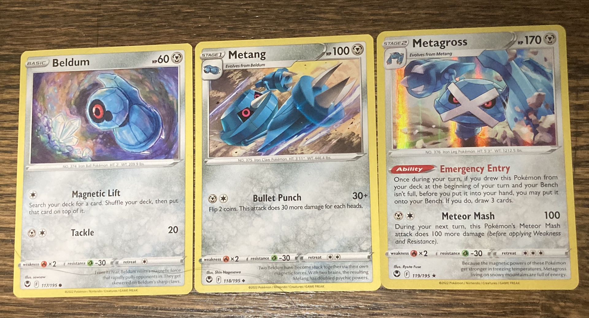 Pokémon 3 card game monster Nintendo metang metagross monster type