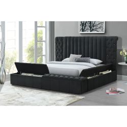 King Size Platform Bed W/ Side Storage
