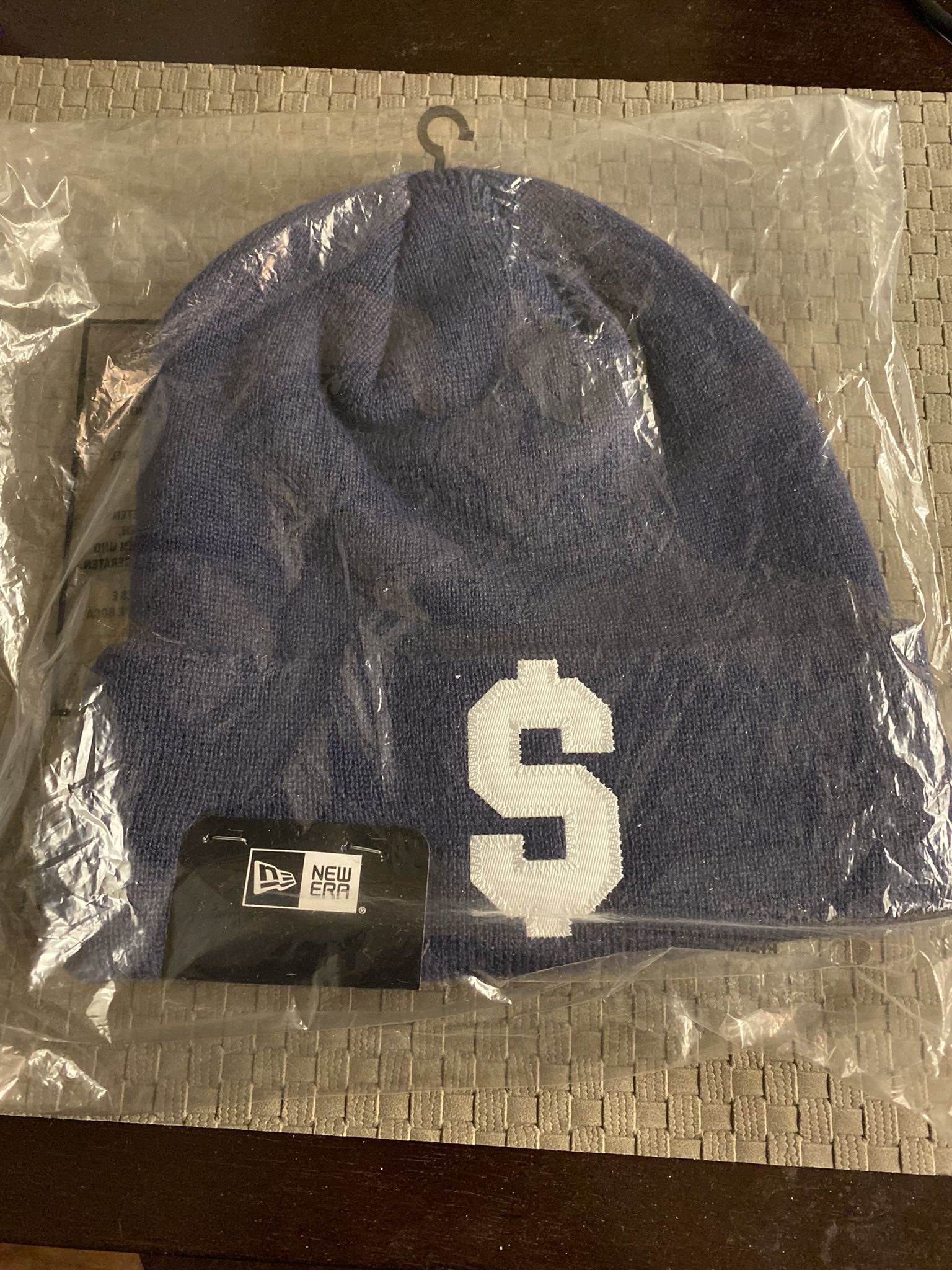 Supreme New Era Dollar Sign Navy Blue Beanie