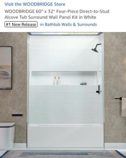 Tub Surround Wall Panel Kit in White