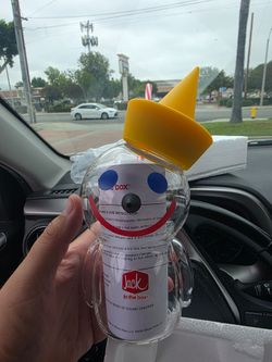 Jack in the box glass sipper