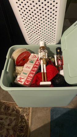 Full bucket of Christmas things for 15 bucks
