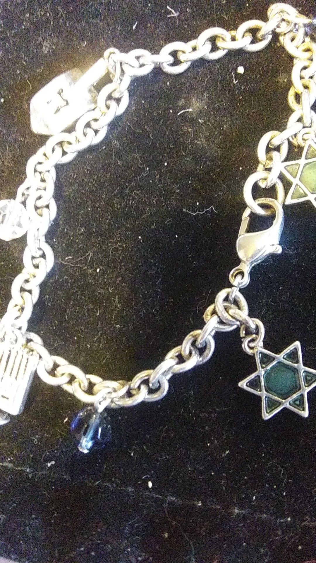 Silver charm bracelet