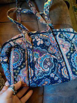 Brown Paisley Vera Bradley Small Duffle Purse 