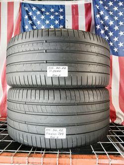 🎁 2 USED TIRES 315/30R22 MICHELIN PILOT SPORT 4S  Max Performance Summer Tires  in 315/30ZR22