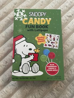 Unopened Snoopy Book And Lollipops