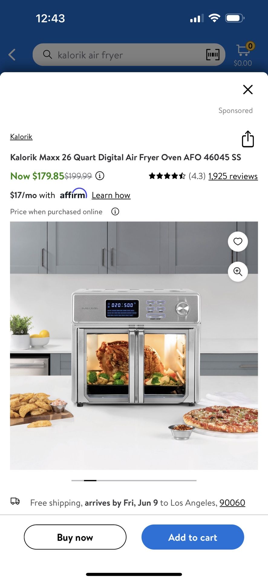 Kalorik MAXX Digital Air Fryer Oven AFO 46045 SS Review 