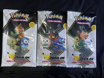 Pokemon 25th Anniversary First Partner Train On Pack Set Of 3