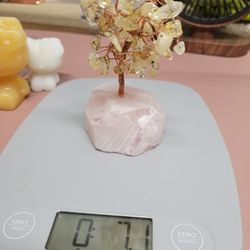 Citrine And Rose Quartz Crystal Tree