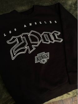 2Pac x LA Kings Black Graphic Crewneck Sweatshirt