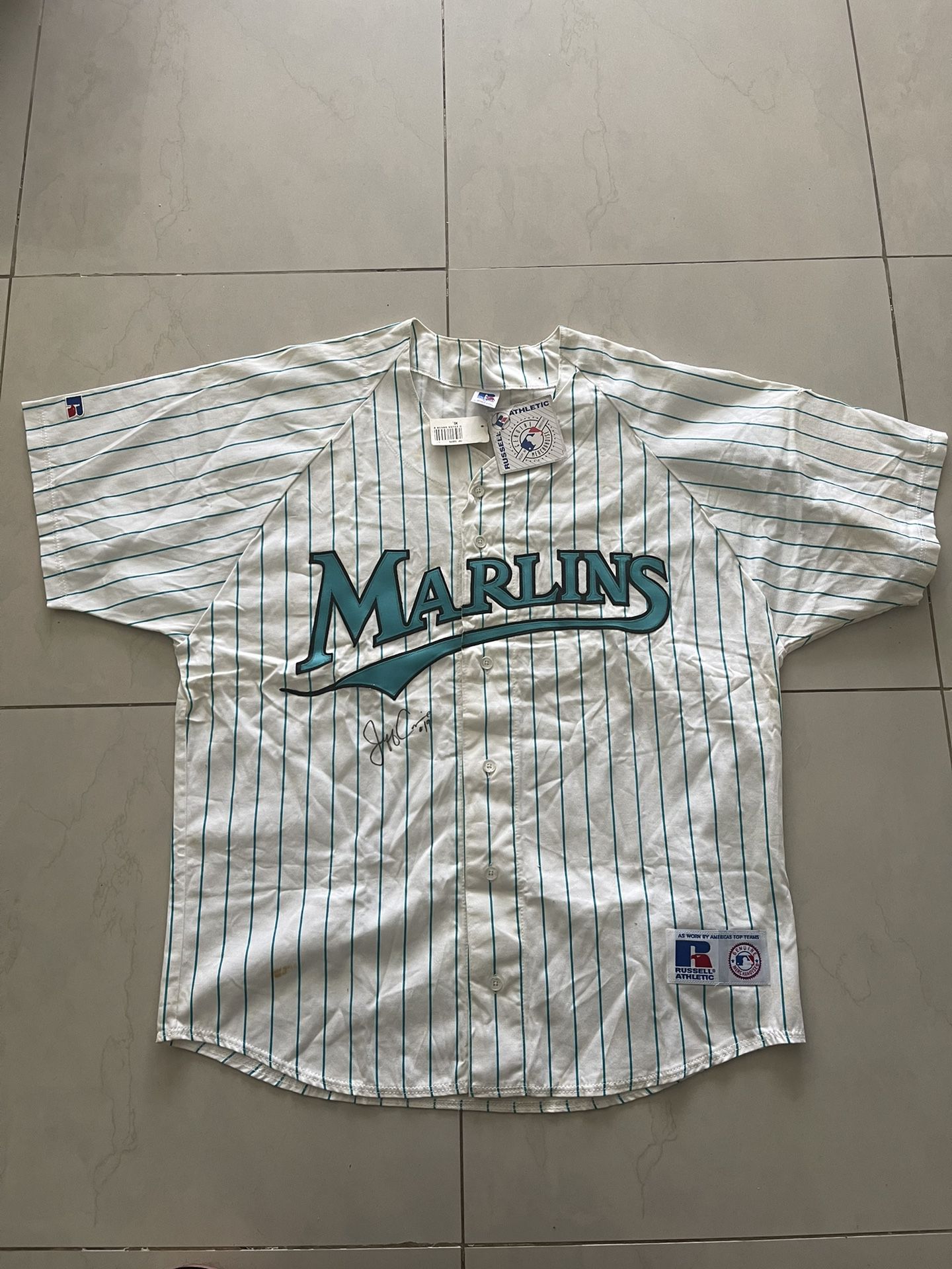 Lot Detail - 2000's Jeff Conine Florida Marlins Signed Home Jersey