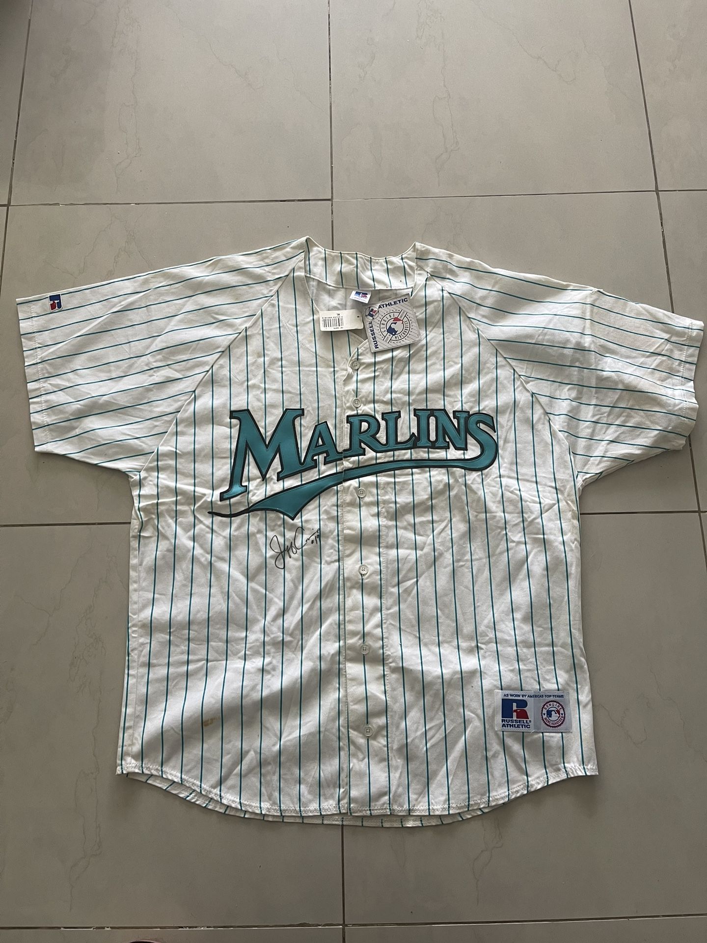 Lot Detail - 1993 Jeff Conine Game Used & Signed Florida Marlins Road Jersey  (JSA)