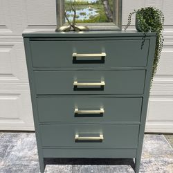 Freshly Refinished Tallboy Dresser With 4 Drawers 