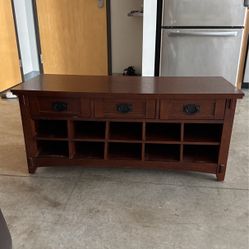 10 Pair Shoe Storage Bench 