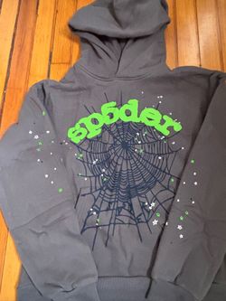 sp5der hoodie black size medium