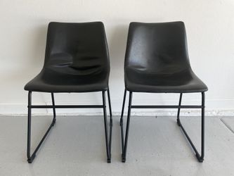 Dining chairs, Dark Gray, Set of 2