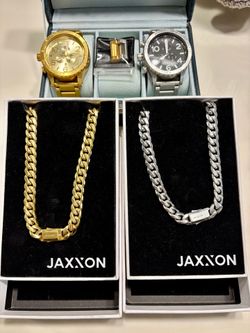 Nixxon watches & Dixxon Cuban link chains gold & silver