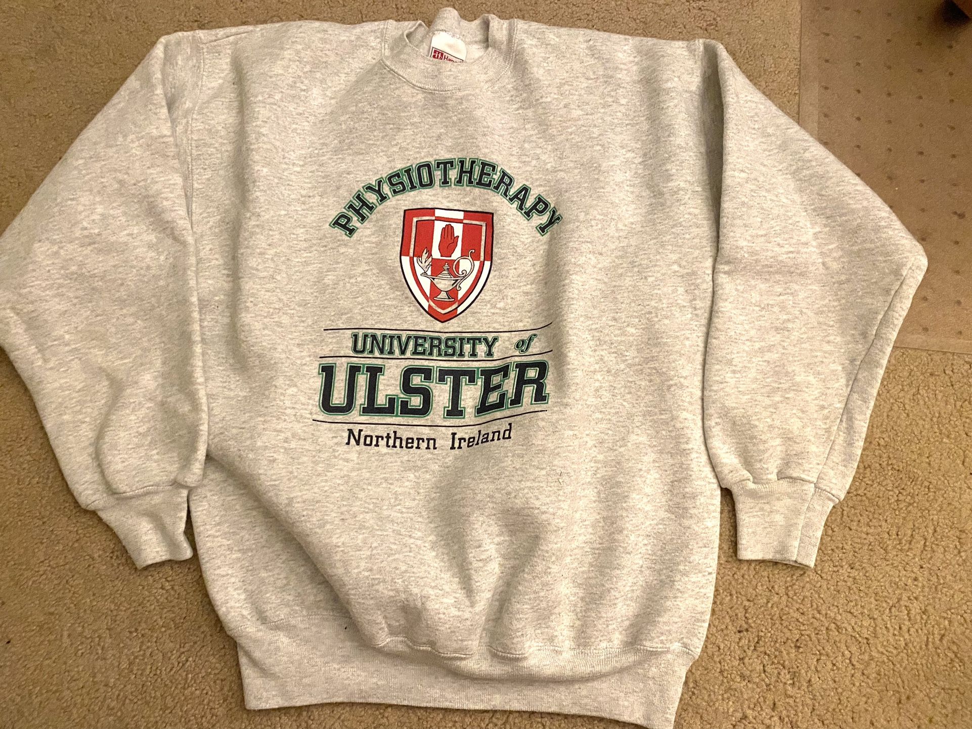 Vintage Sweatshirt Physiotherapy Ulster University- Large - NEW