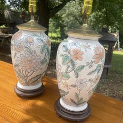 Vintage Floral Lamps 